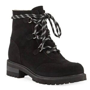 La CANADIENNE Charm Shearling-Lined Black Bootie - Womens' 6.5